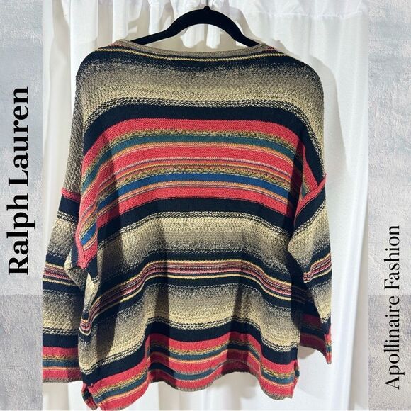 Ralph Lauren Multicolor Striped Women's Sweater XL NWT - Picture 3 of 4